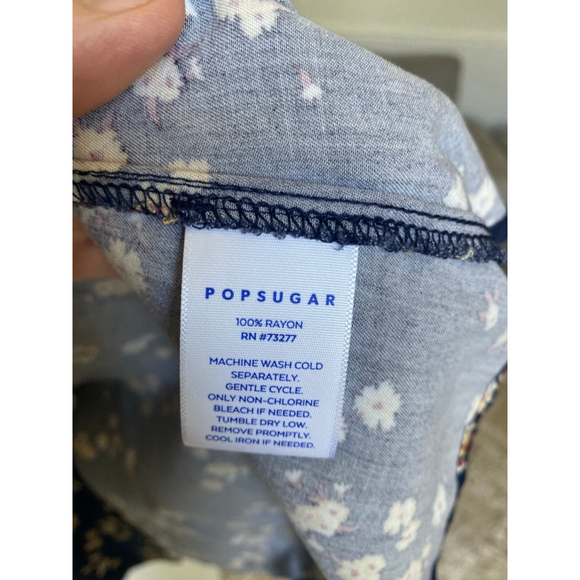 PopSugar Floral Wrap Dress Knee Length Feminine Wedding Nursing Friendly Event - Picture 6 of 9